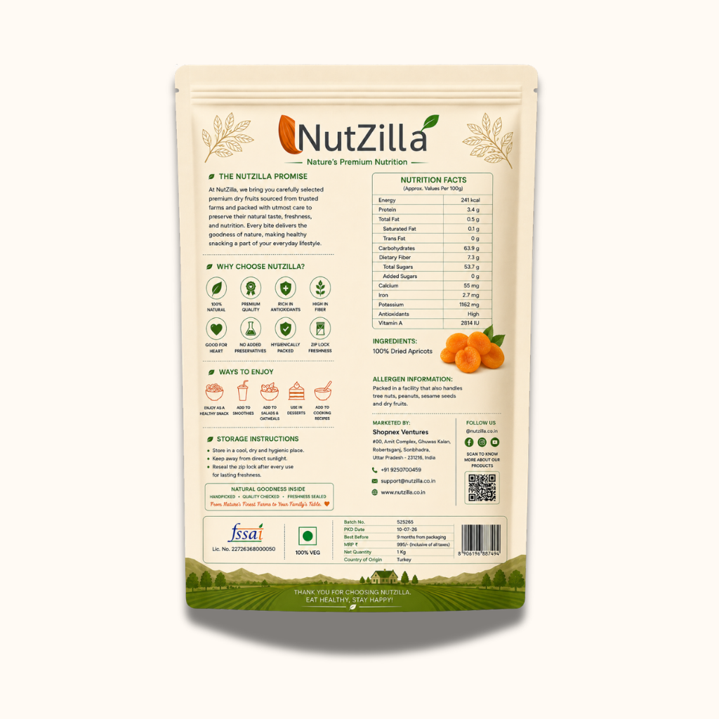 Dried Apricots 1Kg Pack