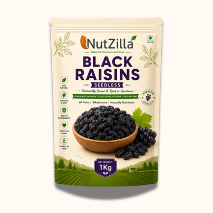 Black Raisins 1 Kg Pack