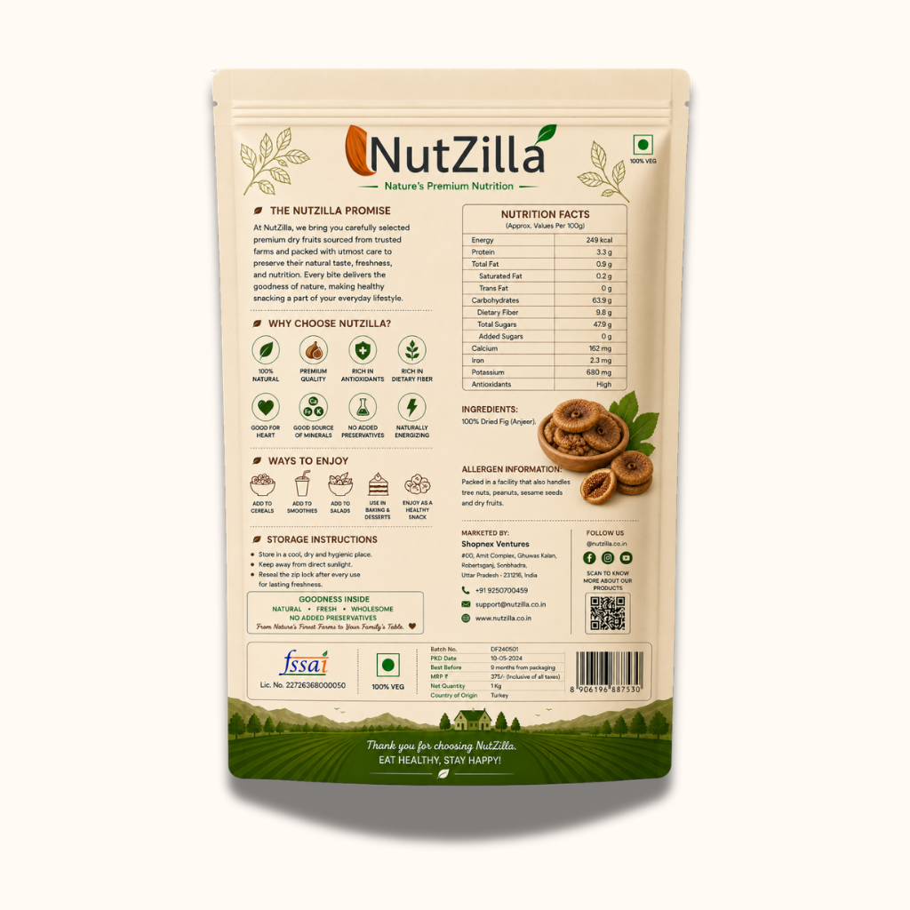 Dried Fig 1 kg Pack